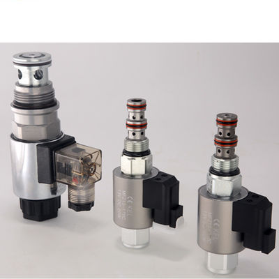 Válvula de cartucho de solenoide roscado para automóviles Válvula hidráulica de tres vías de 24 V