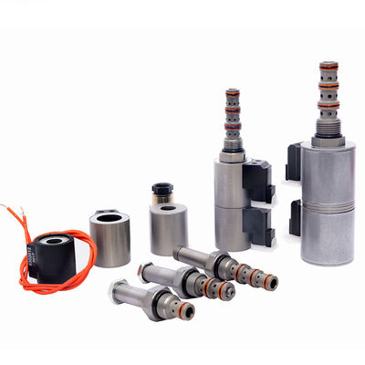 Enchufe en 5 puertos de 3 vías de válvula de solenoide hidráulica 12V / 24V con doble conector