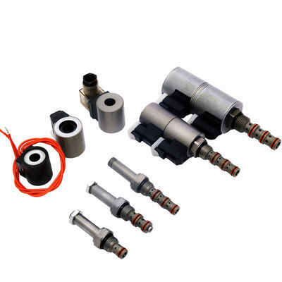 Cartucho de doble bobina energizado válvula de solenoide hidráulica de 4 a 3 posiciones