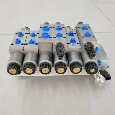 24V 6 Bancos de maniobras de válvulas hidráulicas para bloque de acero de válvulas solenoides